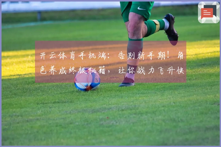 开云体育手机端：告别新手期！角色养成终极秘籍，让你战力飞升快人一步